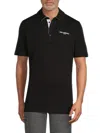 Karl Lagerfeld Men's Logo Polo In Black