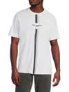 Karl Lagerfeld Men's Logo Racing Stripe T-shirt In White