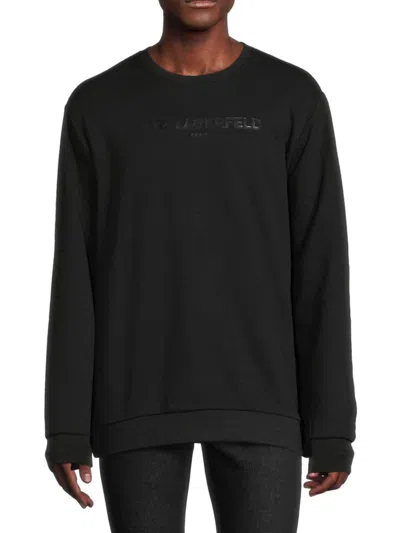 Karl Lagerfeld Men's Logo Sweatshirt In Black