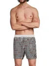 Karl Lagerfeld Men's Logo Swim Shorts In White Black