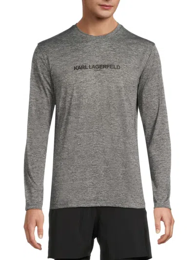 Karl Lagerfeld Men's Logo T-shirt In Gray