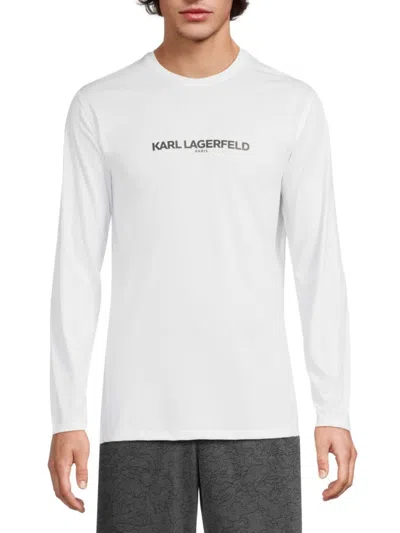 Karl Lagerfeld Men's Logo T-shirt In White
