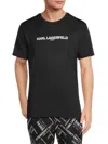 Karl Lagerfeld Men's Logo T-shirt In Black