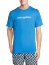 Karl Lagerfeld Men's Logo T-shirt In Bright Blue