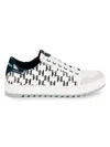 Karl Lagerfeld Paris Logo Sawtooth Sneaker In White