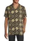 KARL LAGERFELD MEN'S PATTERN CAMP SHIRT