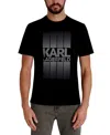Karl Lagerfeld Men's Pixel Logo Cotton T-shirt In Black
