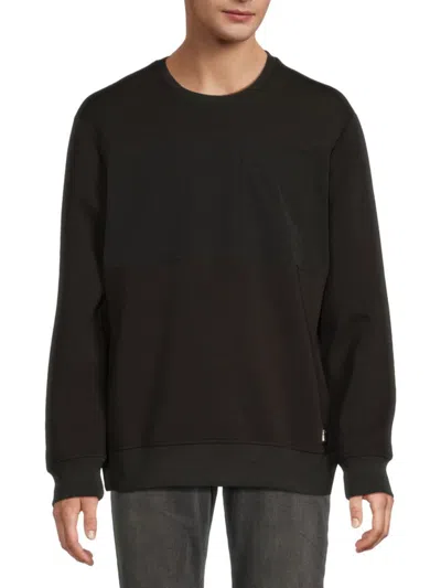 Karl Lagerfeld Men's Pocket Cotton-blend Sweatshirt In Black
