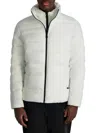 Karl Lagerfeld Paris Quilted Midweight Puffer Jacket In White