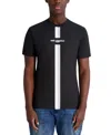 Karl Lagerfeld Racing Stripe Logo Graphic Tee In Black