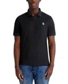 Karl Lagerfeld Men's Regular-fit Karl Head Pique Polo Shirt In Black