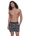 Karl Lagerfeld Men's Regular-fit Quick-dry 5" Swim Trunks With Boxer Brief Liner In Surf Board