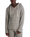 Karl Lagerfeld Men's Relaxed Fit Long Sleeve Jacquard Striped Hoodie