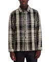 Karl Lagerfeld Men's Relaxed Fit Plaid Button-front Jacket In Black,white