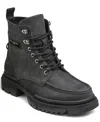 Karl Lagerfeld Men's Round Toe Work Boots In Black