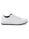 KARL LAGERFELD MEN'S SAWTOOTH LEATHER SNEAKERS