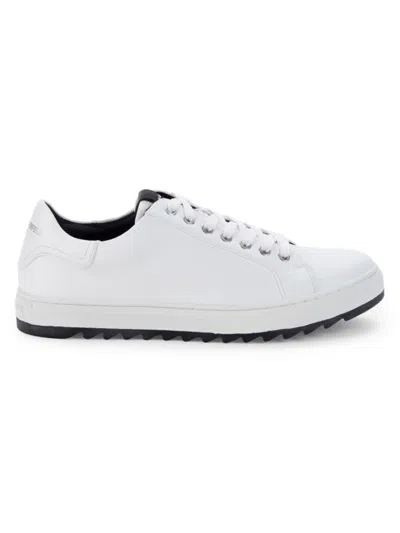 KARL LAGERFELD MEN'S SAWTOOTH LEATHER SNEAKERS