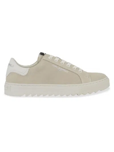 Karl Lagerfeld Men's Sawtooth Suede Sneakers In Sand