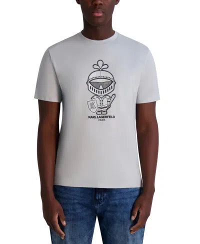 KARL LAGERFELD MEN'S SHINY ARMOR GRAPHIC T-SHIRT