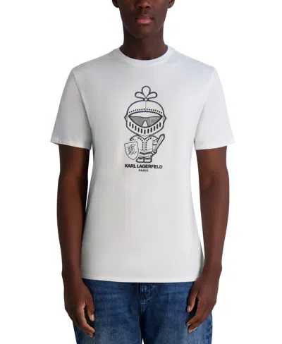 KARL LAGERFELD MEN'S SHINY ARMOR GRAPHIC T-SHIRT