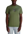 Karl Lagerfeld Men's Short Sleeve Armor Logo Graphic Crewneck T-shirt In Green