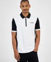 Karl Lagerfeld Men's Colorblock Logo Polo In White