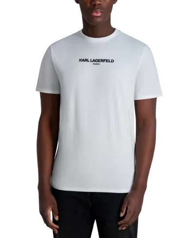 KARL LAGERFELD MEN'S SHORT SLEEVE CREWNECK LOGO T-SHIRT