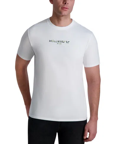 Karl Lagerfeld Men's Short Sleeve Crewneck Raised Camo Logo T-shirt