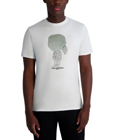 Karl Lagerfeld Men's Short Sleeve Crewneck Rubberized Character Graphic T-shirt