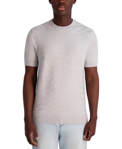 Karl Lagerfeld Men's Short Sleeve Knit Crewneck Sweater In Green
