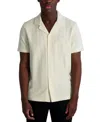 Karl Lagerfeld Men's Short Sleeve Knit Woven Shirt