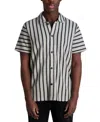 Karl Lagerfeld Paris Stripe Sweater Knit Button-up Shirt