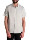 Karl Lagerfeld Men's Short-sleeved Patterned Woven Shirt