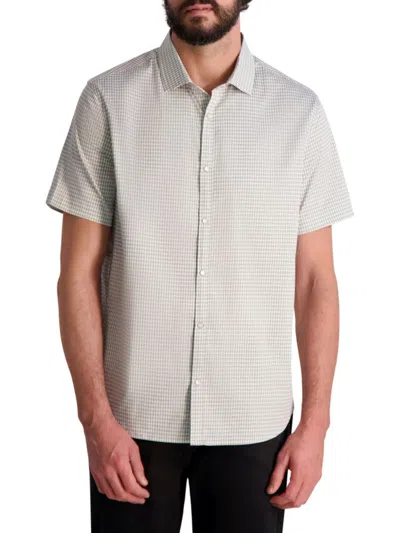 Karl Lagerfeld Men's Short-sleeved Patterned Woven Shirt