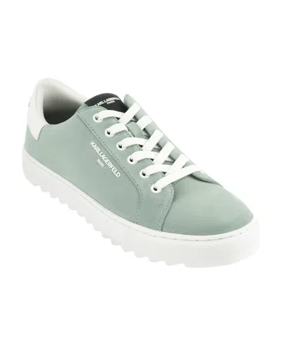 Karl Lagerfeld Men's Side Logo Bit Sneakers In Seafoam