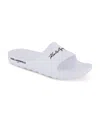 Karl Lagerfeld Men's Signature Logo Pool Slide In White