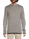 Karl Lagerfeld Men's Slim Fit Logo Wool Blend Sweater In Grey