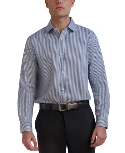 Karl Lagerfeld Men's Slim-fit Stripe Dress Shirt In Blue Multi