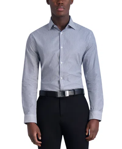 Karl Lagerfeld Men's Slim-fit Stripe Woven Shirt In Blue,white