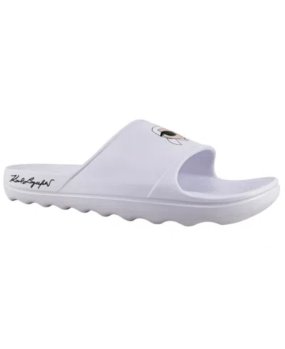 Karl Lagerfeld Men's Slip-on Slides In White