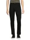 Karl Lagerfeld Men's Solid Flat Front Pants In Black