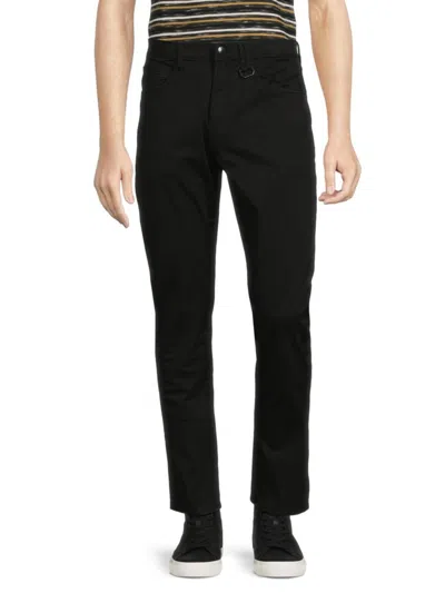 Karl Lagerfeld Men's Solid Flat Front Pants In Black