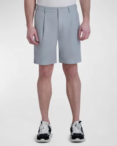 Karl Lagerfeld Men's Solid Pleated Shorts In Gray