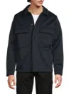 Karl Lagerfeld Men's Solid Twill Jacket In Black