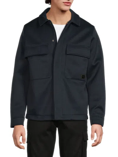 Karl Lagerfeld Men's Solid Twill Jacket In Black