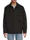 Karl Lagerfeld Men's Solid Twill Jacket In Black