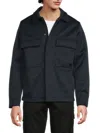 Karl Lagerfeld Men's Solid Twill Jacket In Blue
