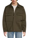 Karl Lagerfeld Men's Solid Twill Jacket In Green