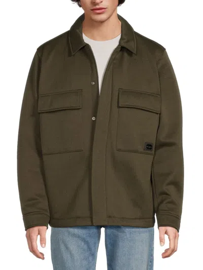 Karl Lagerfeld Men's Solid Twill Jacket In Green