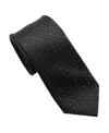 Karl Lagerfeld Men's Sparkle Herringbone Pattern Classic Tie In Black